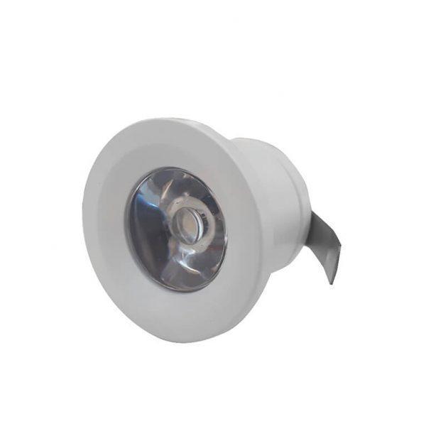 Mini Spot LED Fixo Redondo 1W 6500K