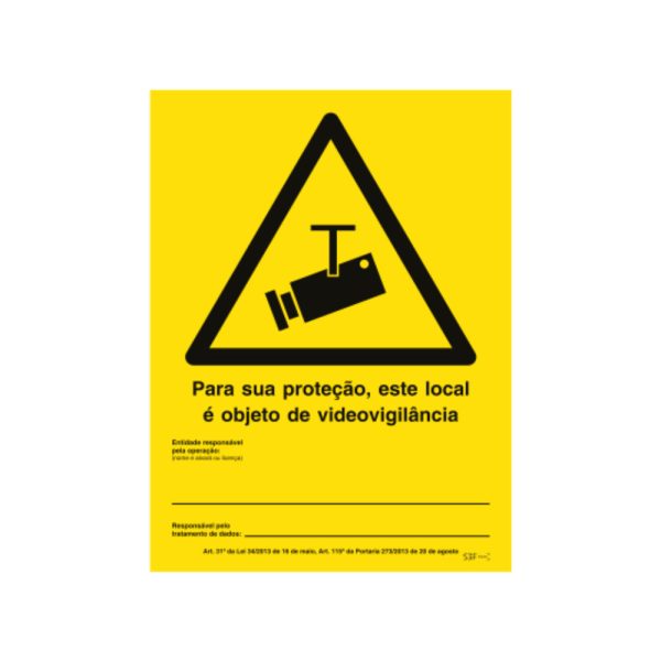s3f Sinal CCTV Amarelo 150x200 13271 PVC