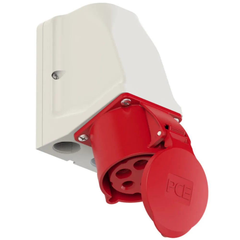 Tom fêmea mural CEE 3P+N+T 32A-400V-50/60Hz-6h-IP44. c.xa passagem 1 925 6 1.webp