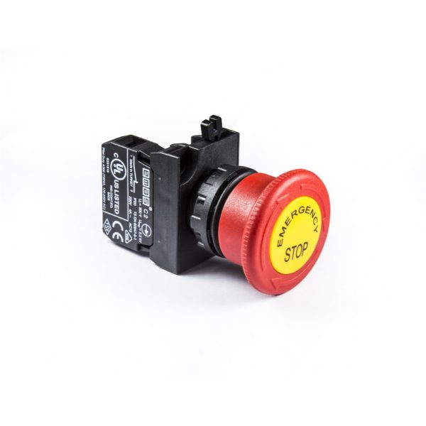 CP200EE Botão de Emergência Rot. 40MM 1NF c/etiq Verm