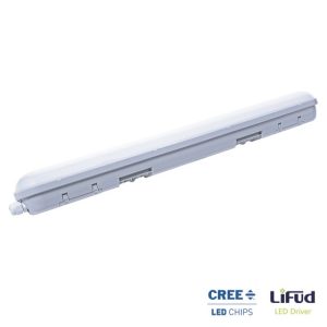 Waterproof Fitting LED Pro 5 Anos Gar Bridgelux+Osram 125Lm/W 5000K Conex.Bi 60Cm 20W F1139