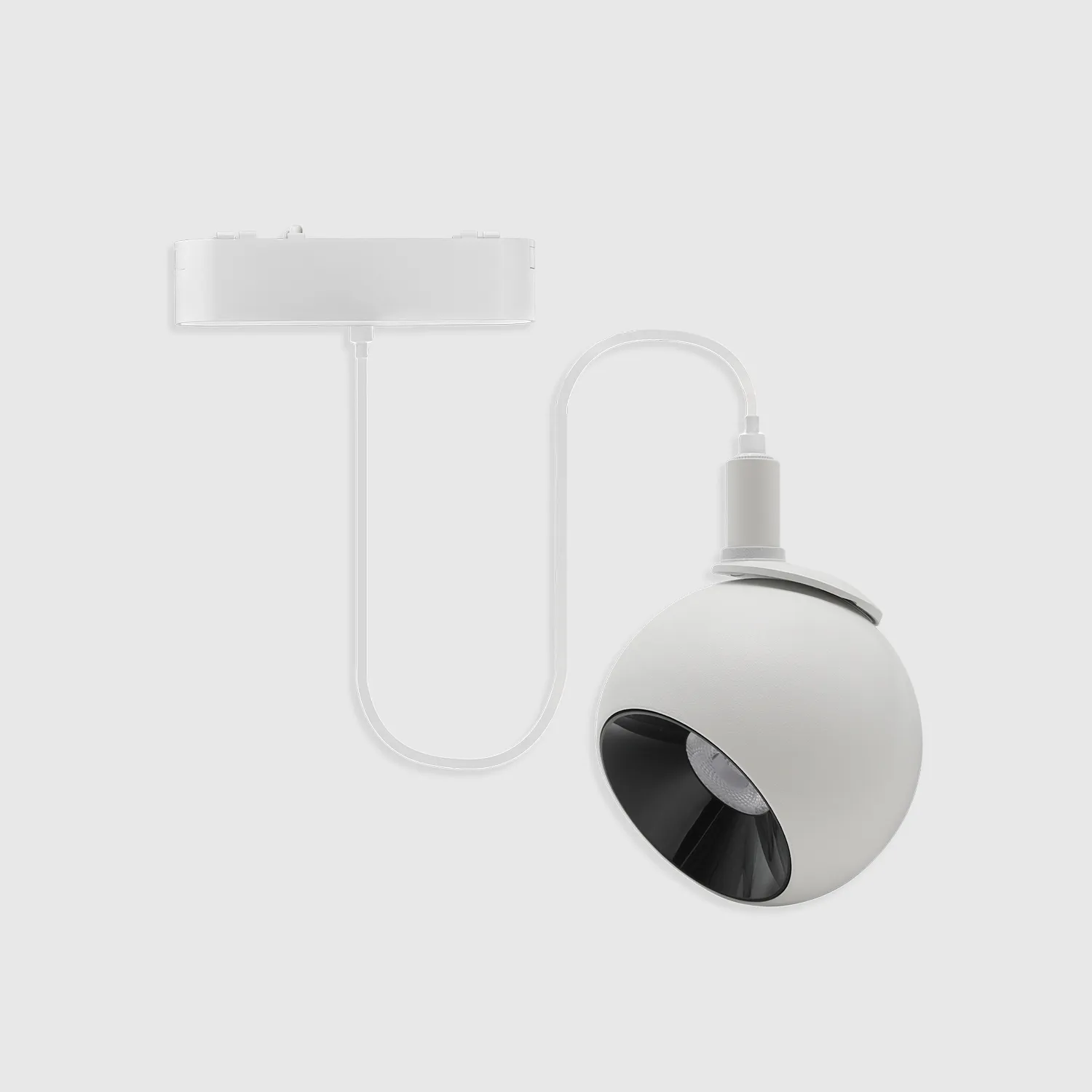 Projetor Magnetico Meia Esfera Branco Suspenso 12W 4000K Projetor Magnetico Meia Esfera Branco Suspenso 12W 4000K