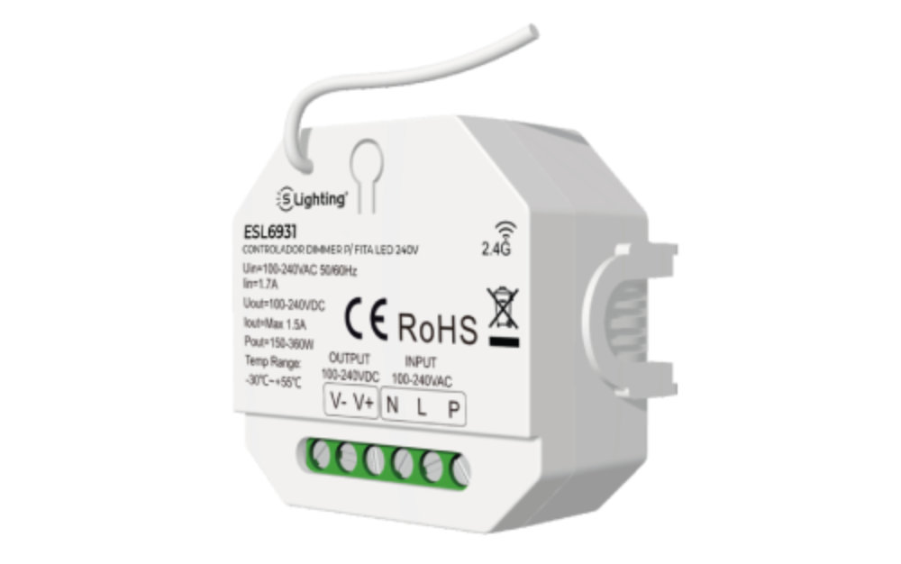 CONTRO. DIM para Fita LED 110-240Vac 1.5A 360W PUSH DIM/RF CONTRO. DIM para Fita LED 110-240Vac 1.5A 360W PUSH DIM/RF